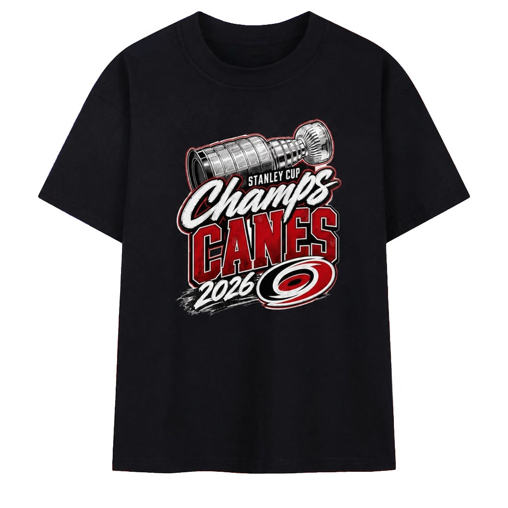 Stanley Cup Champs Canes 2026 Carolina Hurricanes Hockey T-Shirt Hurricanes Merch Fan Gifts - Kdjoy Stanley Cup Champs Canes 2026 Carolina Hurricanes Hockey T-Shirt Hurricanes Merch Fan Gifts - Kdjoy