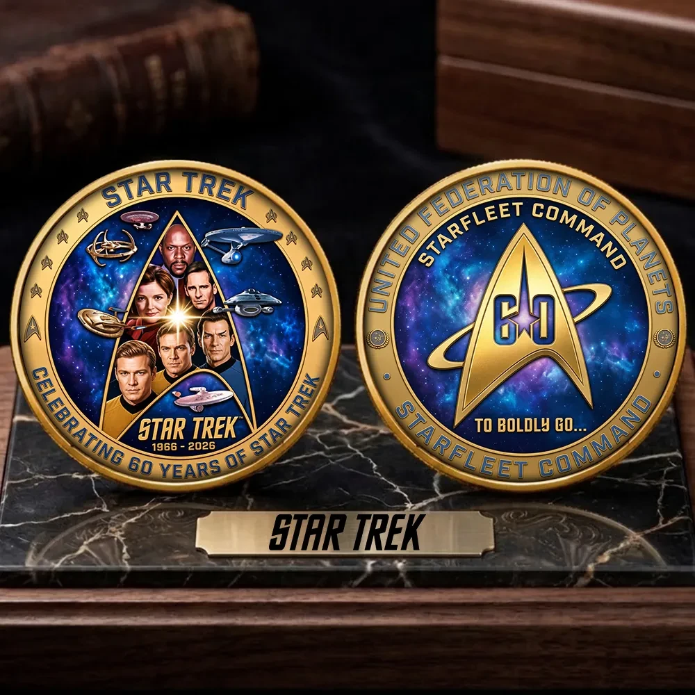 Star Trek 60 Years of Exploration Commemorative Coin Star Trek Merch Enterprise Legacy Fan Gifts - Kdjoy