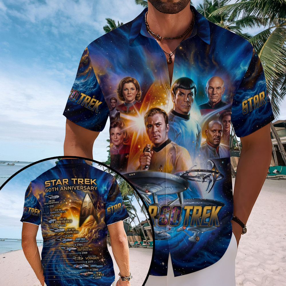 Star Trek 60 Years of Exploration Hawaiian Shirt Star Trek Merch Gifts For Brother - Kdjoy