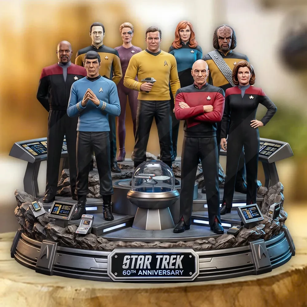 Star Trek 60th Anniversary Acrylic Plaque Star Trek Merch Enterprise Timeline Sci-Fi Fan Merch - Kdjoy