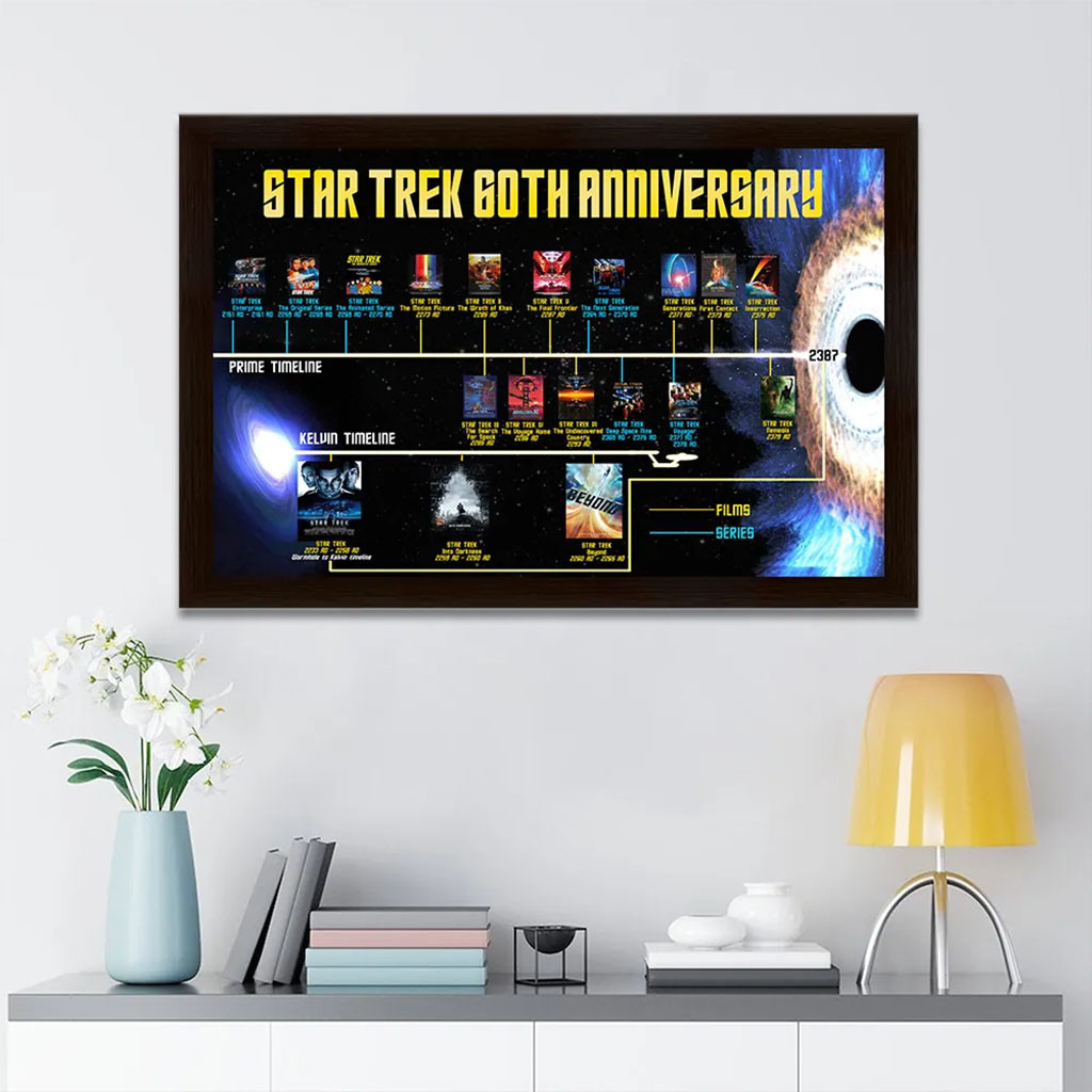 Star Trek Merchandise 60th Anniversary 2026 Poster Wall Art Gifts For TV Series Fans - Kdjoy