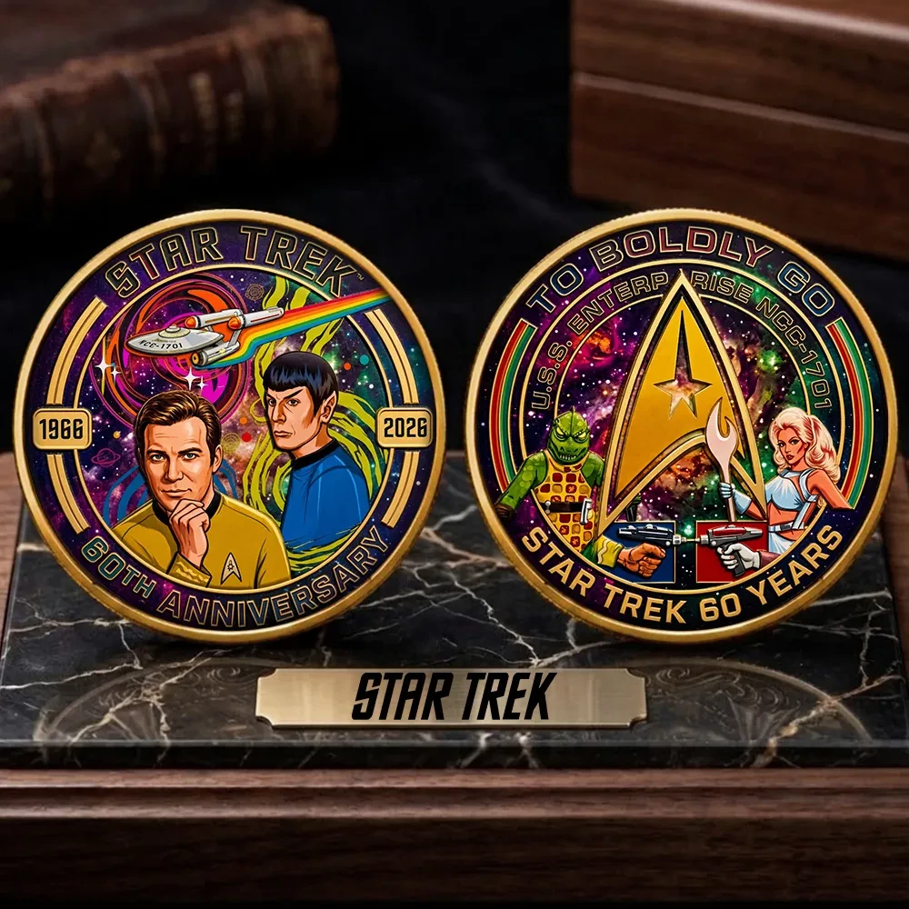 Star Trek Timeline Collection 60th Anniversary Commemorative Coin Star Trek Merch Him Gifts - Kdjoy Star Trek Timeline Collection 60th Anniversary Commemorative Coin Star Trek Merch Him Gifts - Kdjoy