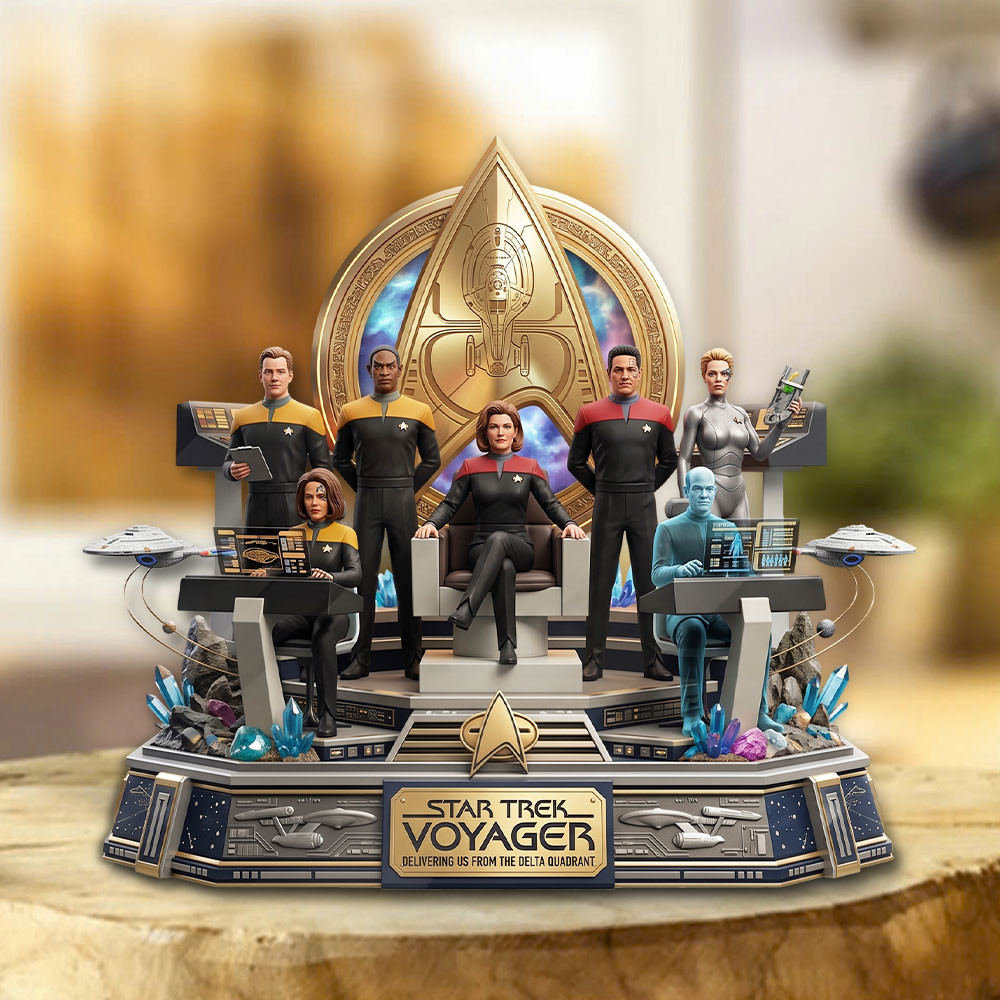 Star Trek Voyager Acrylic Plaque Legends and Starships 60th Anniversary Star Trek Merch - Kdjoy Star Trek Voyager Acrylic Plaque Legends and Starships 60th Anniversary Star Trek Merch - Kdjoy
