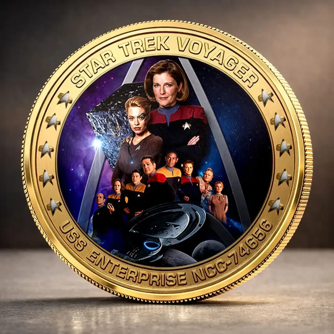 Star Trek Voyager Commemorative Coin USS Enterprise NCC Coin Star Trek Merch Birthday Gifts - Kdjoy