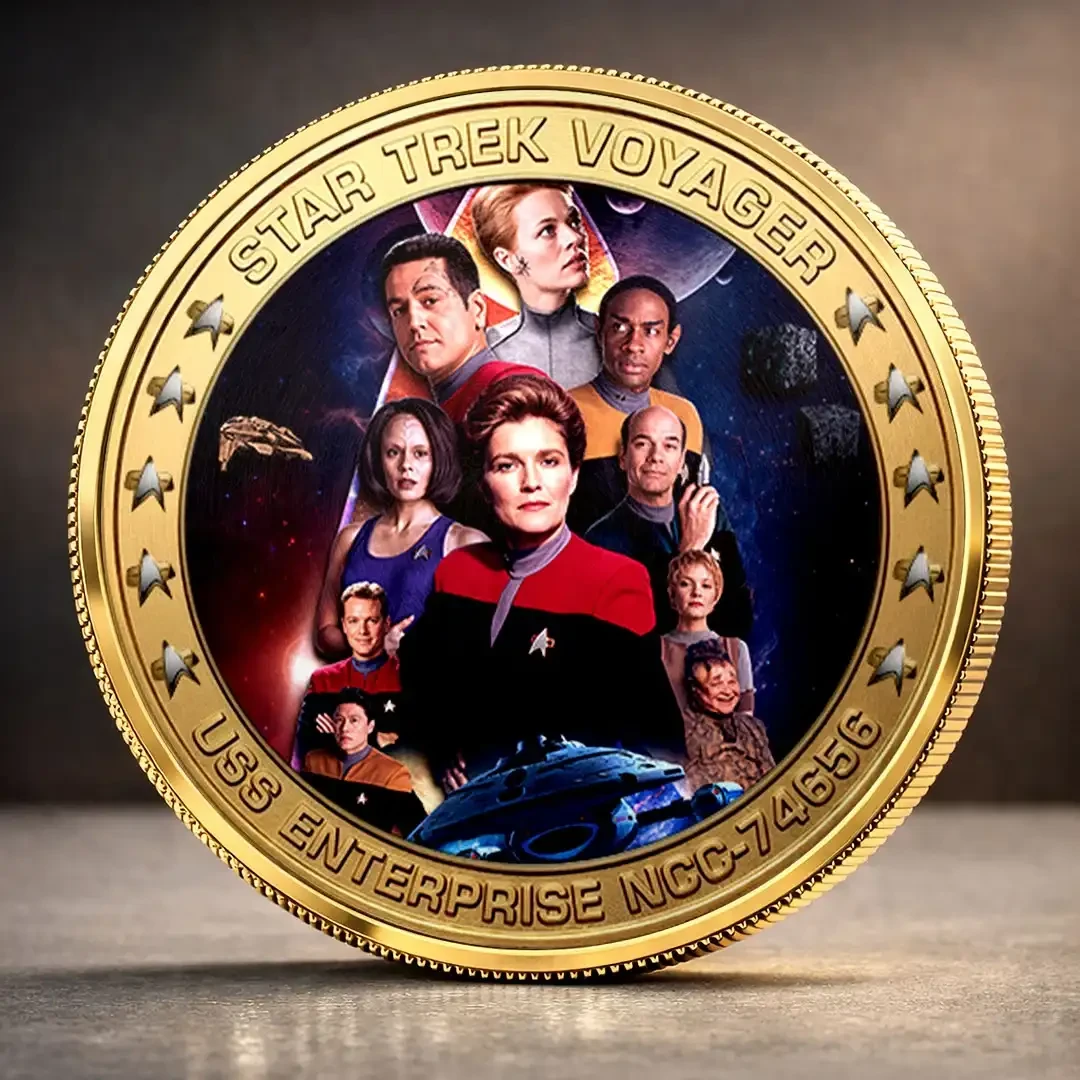 Star Trek Voyager Commemorative Coin USS Enterprise NCC Coin Star Trek Merch Fan Gifts - Kdjoy
