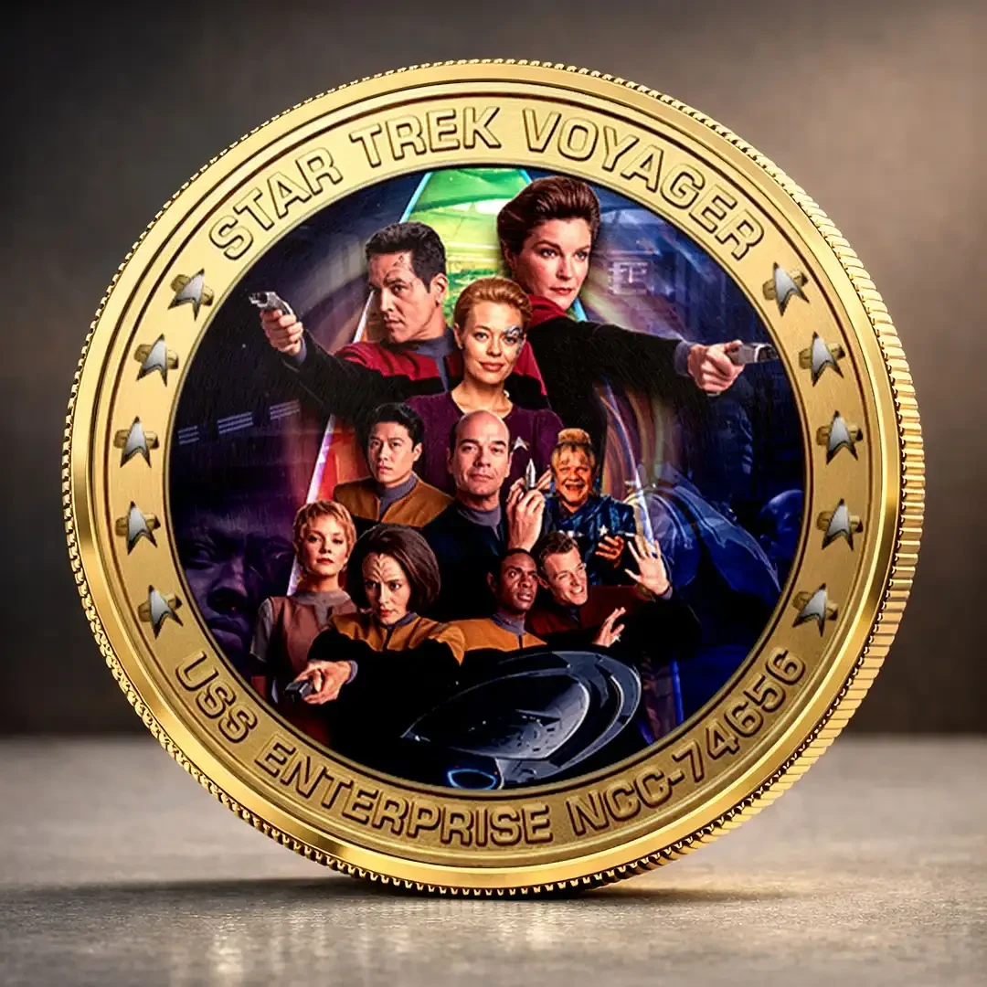 Star Trek Voyager Commemorative Coin USS Enterprise NCC Coin Star Trek Merch Sci Fi Fan Gifts - Kdjoy
