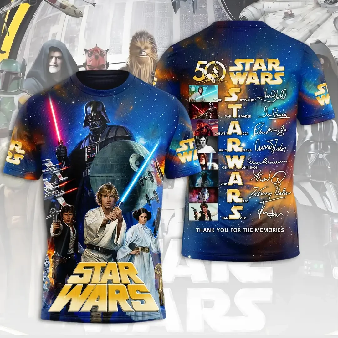 Star Wars 50th Anniversary T-Shirt Thank You For The Memories Shirt Star Wars Merch 2027 - Kdjoy Star Wars 50th Anniversary T-Shirt Thank You For The Memories Shirt Star Wars Merch 2027 - Kdjoy