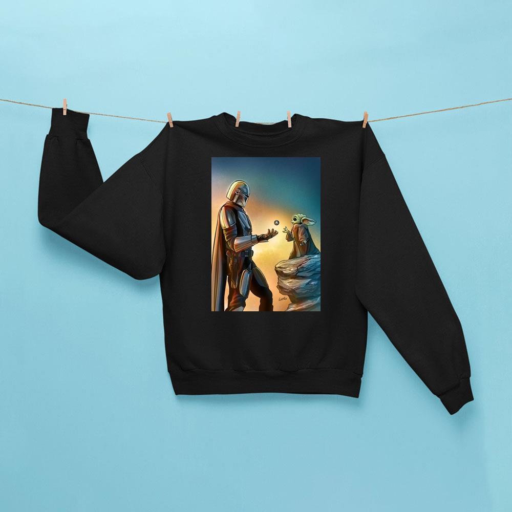 Star Wars Merch The Mandalorian And Grogu Sweatshirt Black Best Gifts For Movie Fans - Kdjoy Star Wars Merch The Mandalorian And Grogu Sweatshirt Black Best Gifts For Movie Fans - Kdjoy