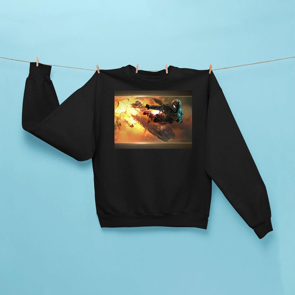 Star Wars Merch The Mandalorian And Grogu Sweatshirt Black Gifts For Friends - Kdjoy Star Wars Merch The Mandalorian And Grogu Sweatshirt Black Gifts For Friends - Kdjoy