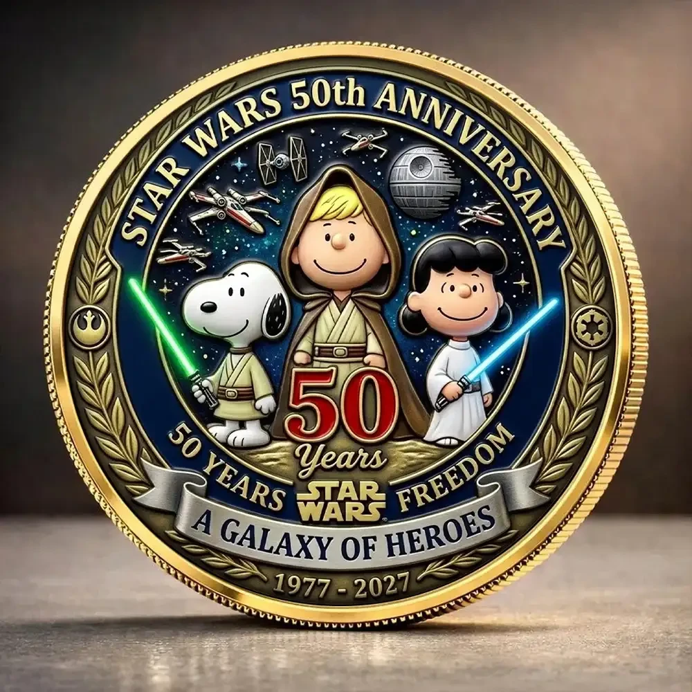 Star Wars X Snoopy 50th Anniversary Coin A Galaxy Of Heroes Coin Star Wars Merch 2027 Fan Gifts - Kdjoy