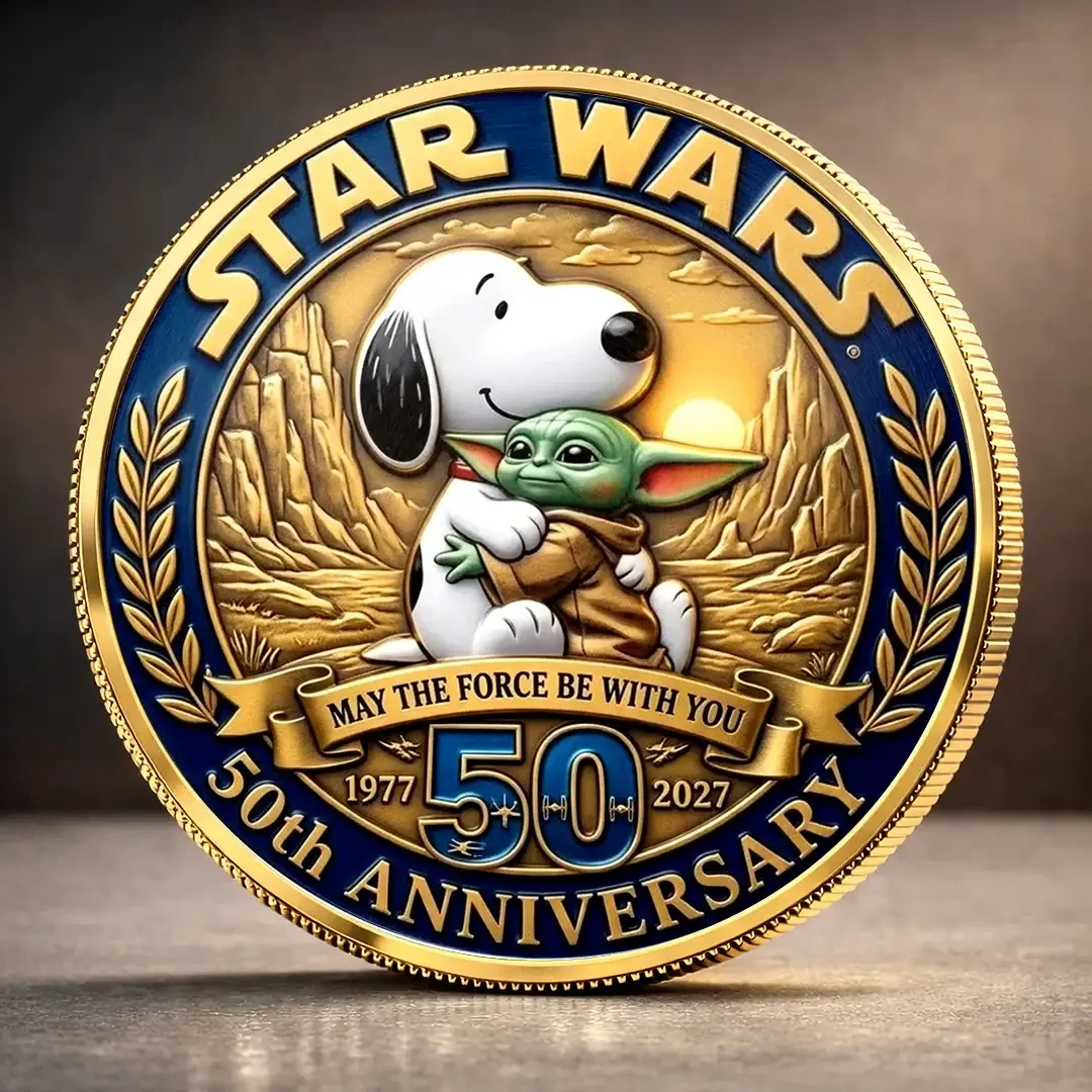 Star Wars X Snoopy 50th Anniversary Coin May The Force Be With You Coin Star Wars Merch 2027 - Kdjoy