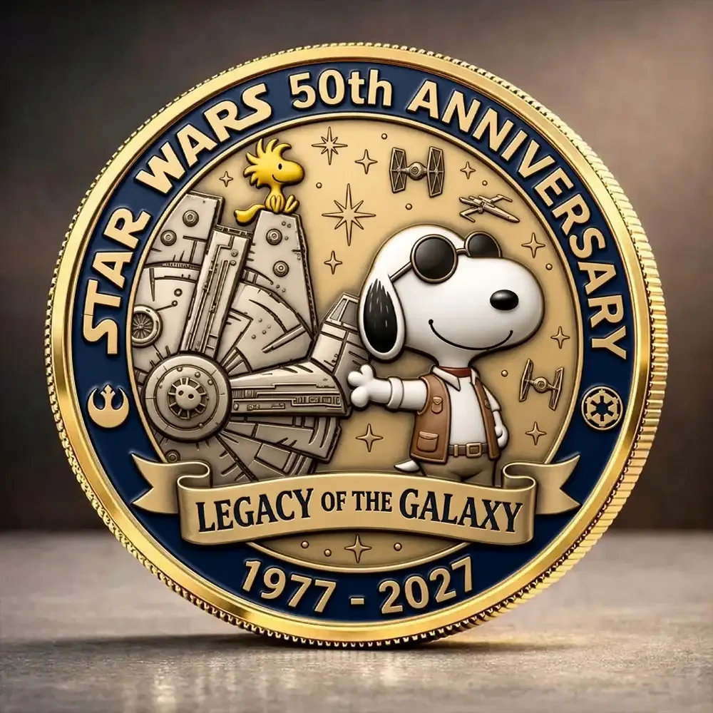 Star Wars X Snoopy 50th Anniversary Commemorative Coin Legacy Of The Galaxy Coin Star Wars Merch - Kdjoy