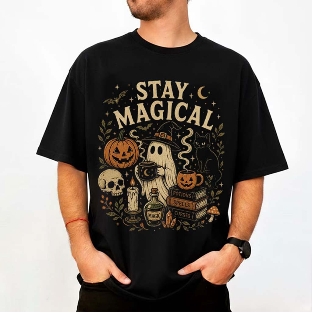 Stay Magical Halloween Ghost Pumpkin Magical Spooky Season T-Shirt Halloween Gift Ideas - Kdjoy Stay Magical Halloween Ghost Pumpkin Magical Spooky Season T-Shirt Halloween Gift Ideas - Kdjoy