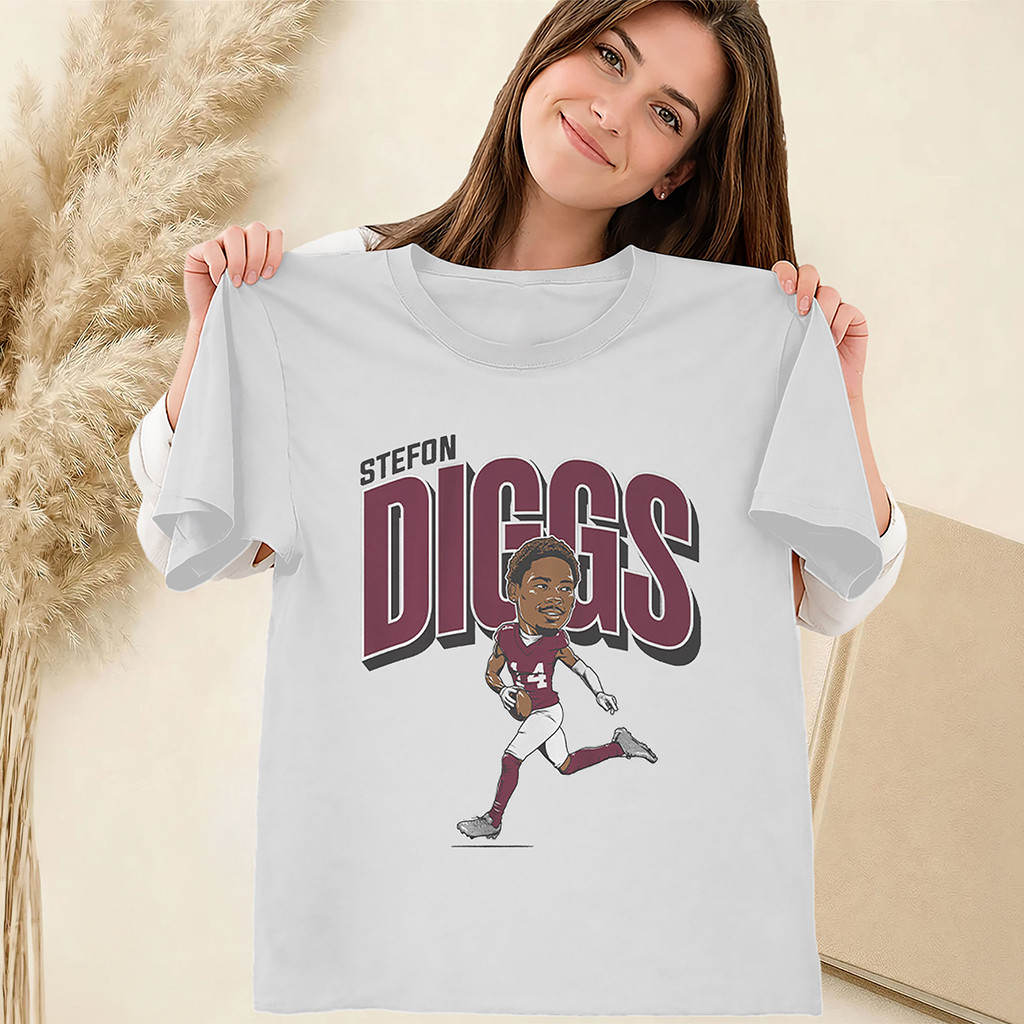 Stefon Diggs Shirt Washington DC Caricature Football T-Shirt Washington Commanders Merch 2026 - Kdjoy