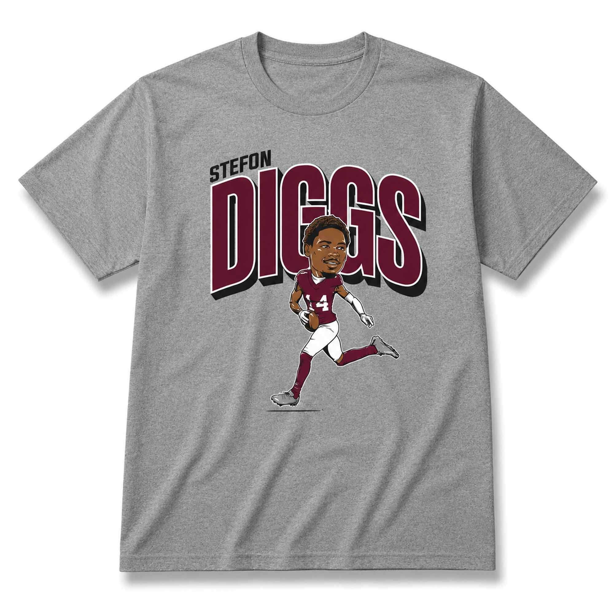 Stefon Diggs Washington Caricature T-Shirt Commanders Merch Present For Football Lovers - Kdjoy