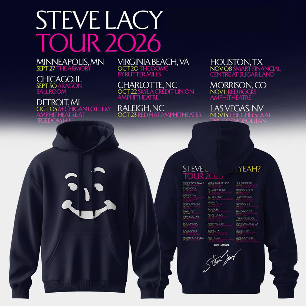 Steve Lacy Oh Yeah Tour 2026 Signature Hoodie Steve Lacy Concert Merch Gifts For Music Fans - Kdjoy