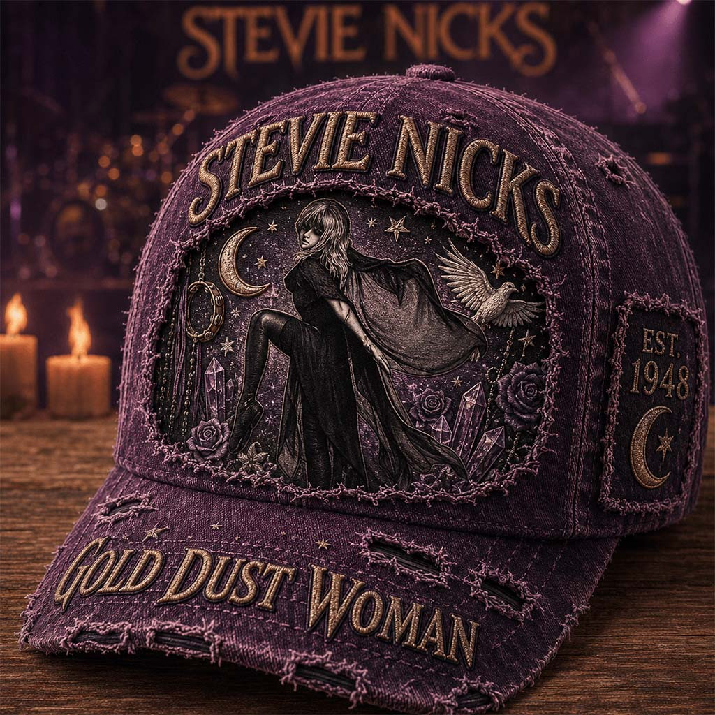 Stevie Nicks Gold Dust Woman Hat Stevie Nicks Merch Unique Gift For Music Lovers - Kdjoy Stevie Nicks Gold Dust Woman Hat Stevie Nicks Merch Unique Gift For Music Lovers - Kdjoy