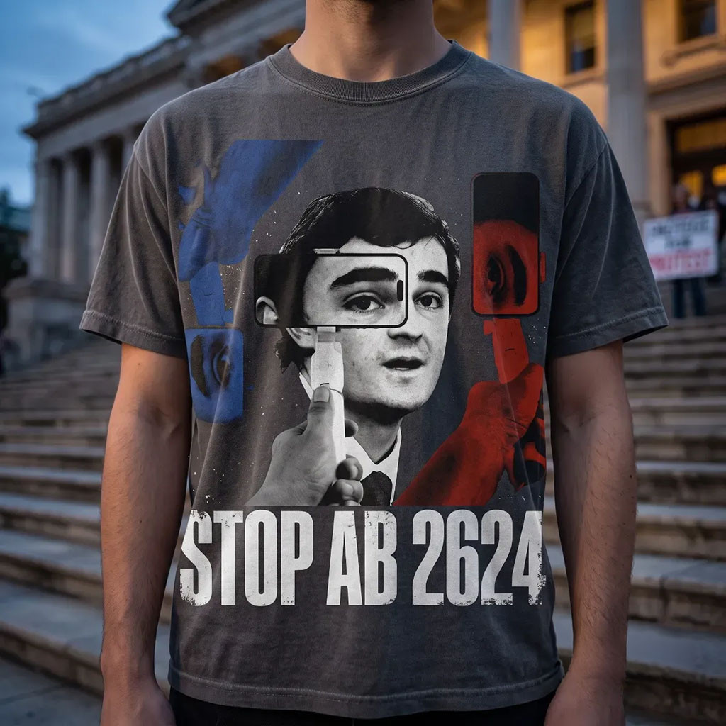 Stop AB 2624 Shirt Stop Nick Shirley Act T-Shirt Protest Political Gift Ideas - Kdjoy