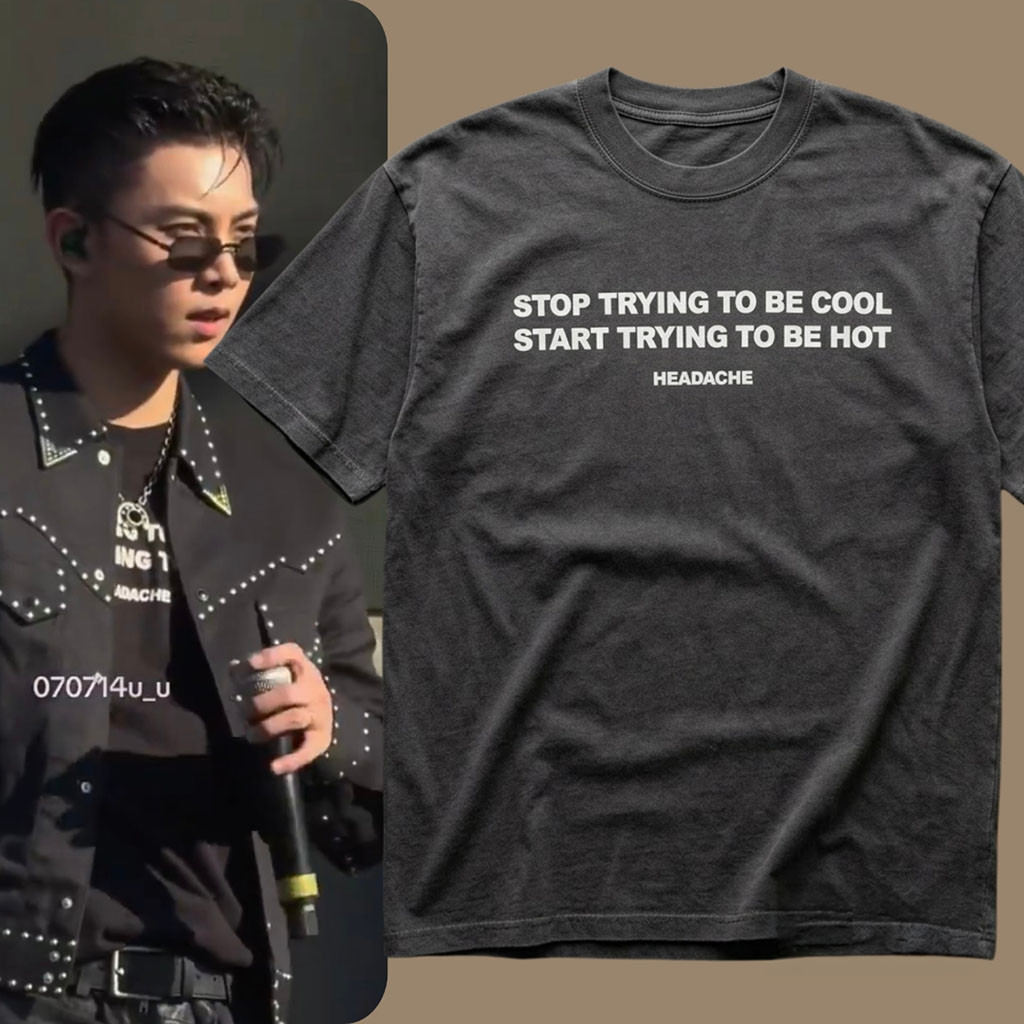 Stop Trying To Be Cool Start Trying To Be Hot Headache Ryul Lngshot Shirt Ryul Merch - Kdjoy