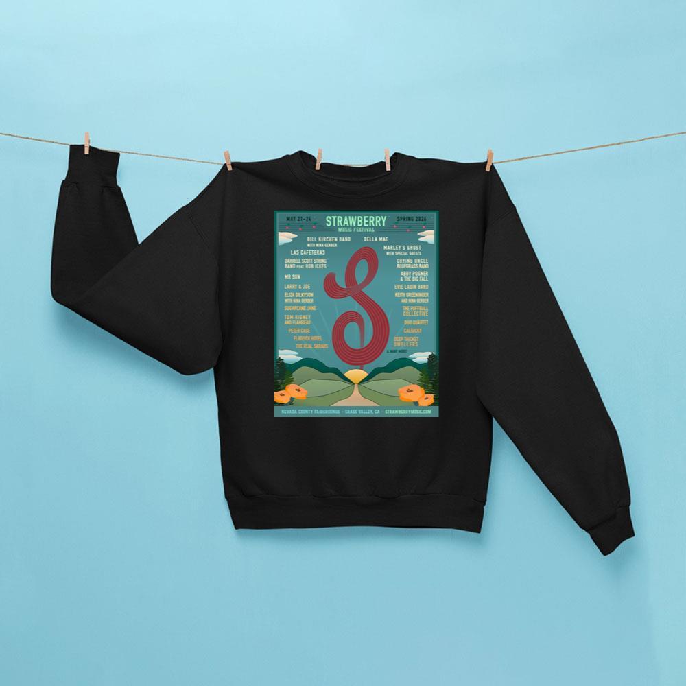 Strawberry Music Festival 2026 Sweatshirt Black Presents For Music Lovers - Kdjoy Strawberry Music Festival 2026 Sweatshirt Black Presents For Music Lovers - Kdjoy