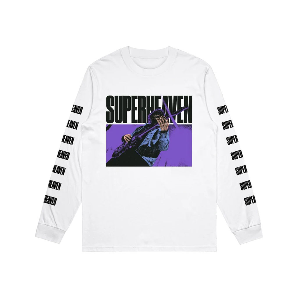 Superheaven Merch 2026 Tay Guitar White Long Sleeve Shirt Present For Rock Band Fans - Kdjoy Superheaven Merch 2026 Tay Guitar White Long Sleeve Shirt Present For Rock Band Fans - Kdjoy