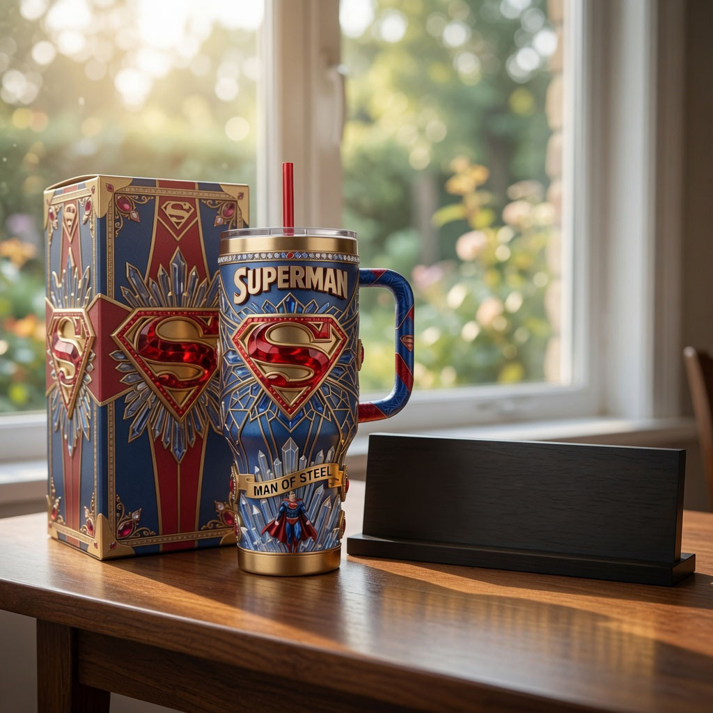 Superman Champion Tumbler Man Of Steel Merch Gift Ideas For Husband - Kdjoy Superman Champion Tumbler Man Of Steel Merch Gift Ideas For Husband - Kdjoy