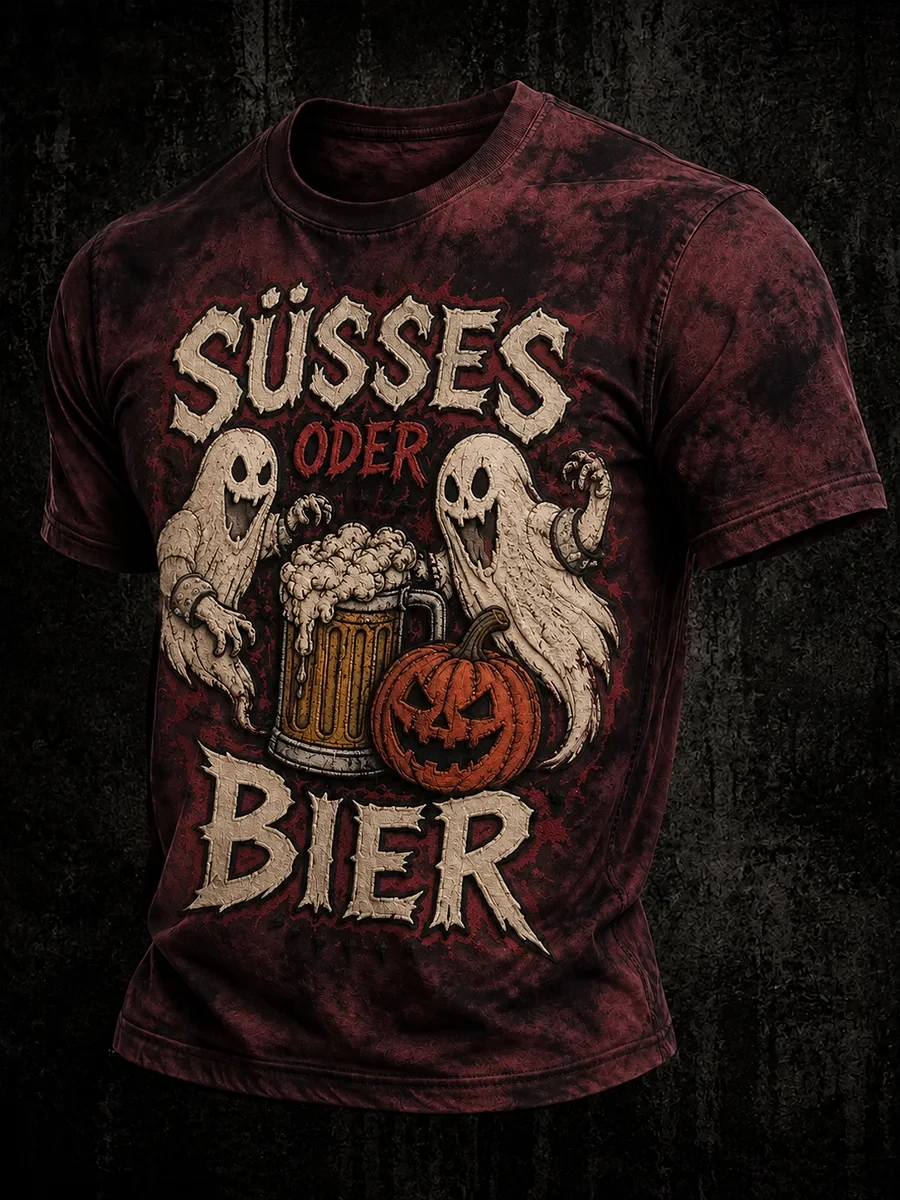 Susses Oder Bier T-Shirt Halloween Ghosts Tee Cute Halloween Outfit Finds - Kdjoy