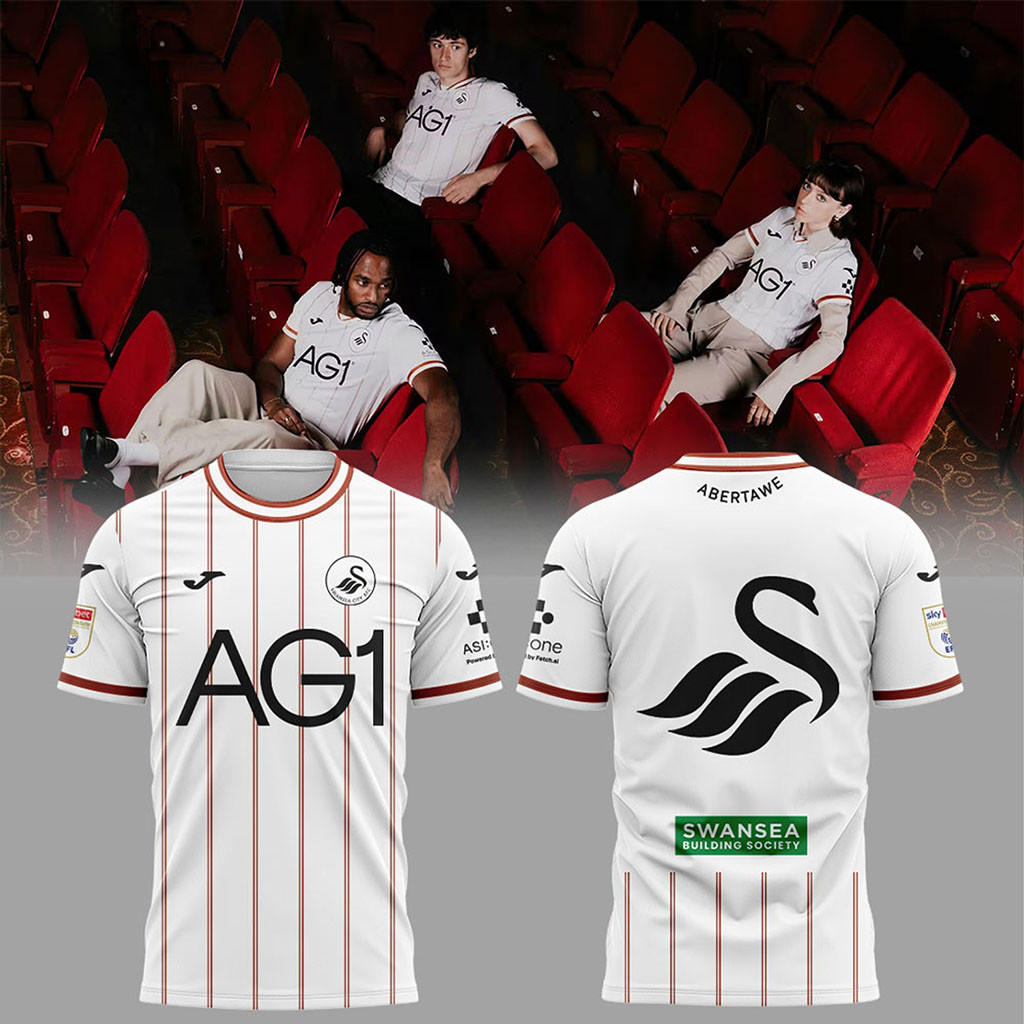 Swansea City AFC AG1 New Home Kit T-Shirt Swansea City AFC Merch Presents For Football Fans