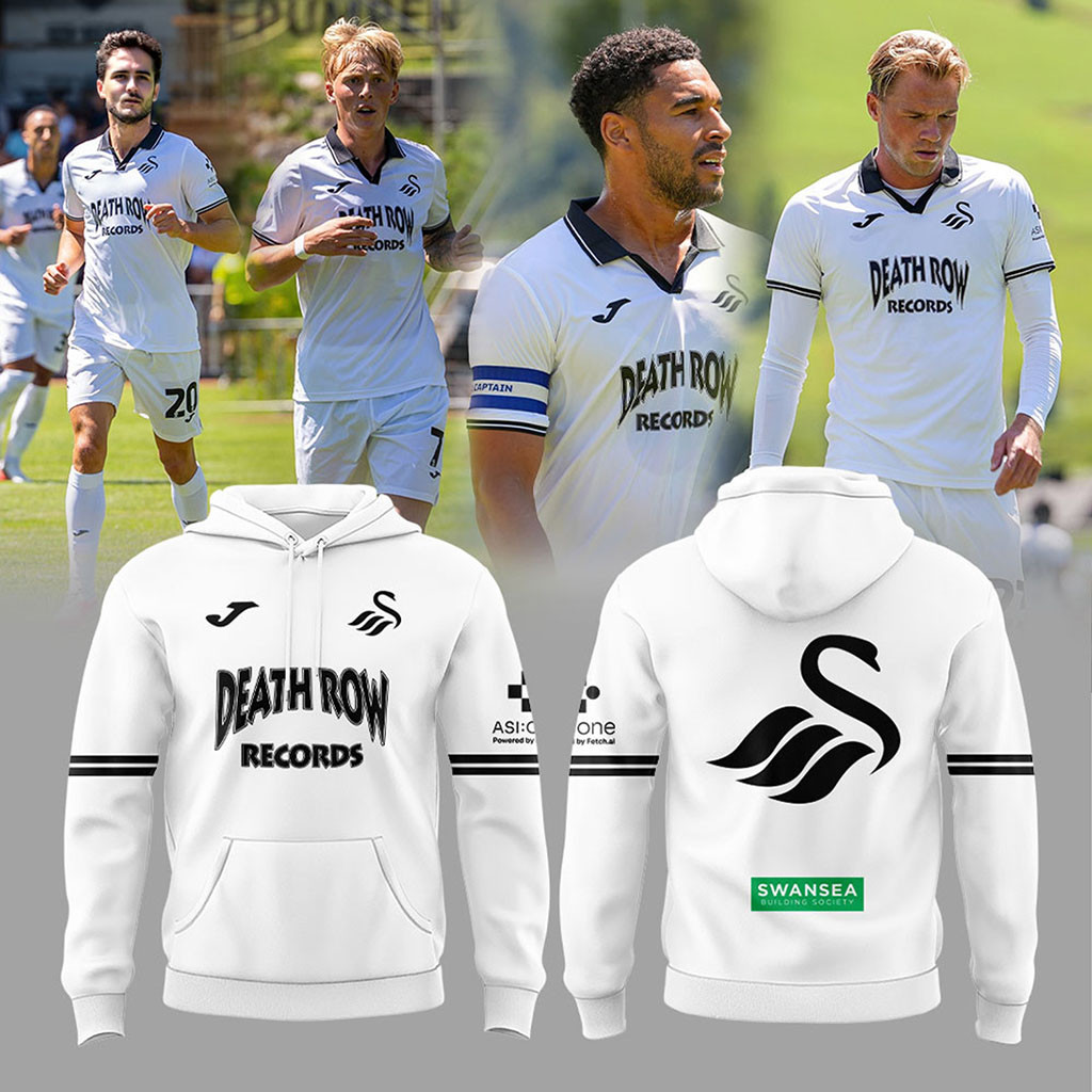 Swansea City FC Death Row Records 2026 Hoodie Swansea City AFC Merch Football Fan Gift Ideas