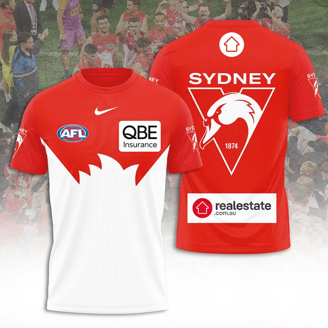 Sydney Swans FC T-Shirt AFL Merch Sydney Swans Clothing Gift For Football Fans - Kdjoy Sydney Swans FC T-Shirt AFL Merch Sydney Swans Clothing Gift For Football Fans - Kdjoy