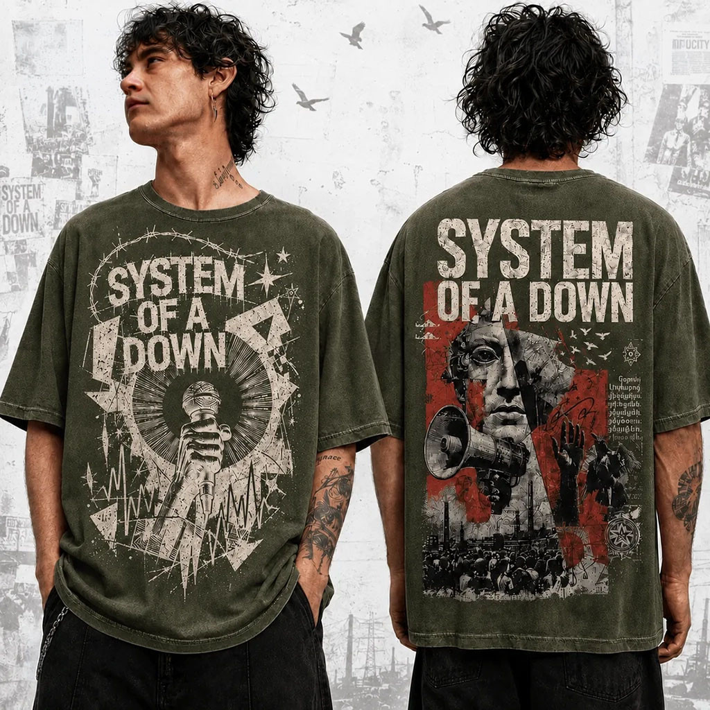 System Of A Down Alternative Metal Wash T-Shirt SOAD Merch Gifts For Brother