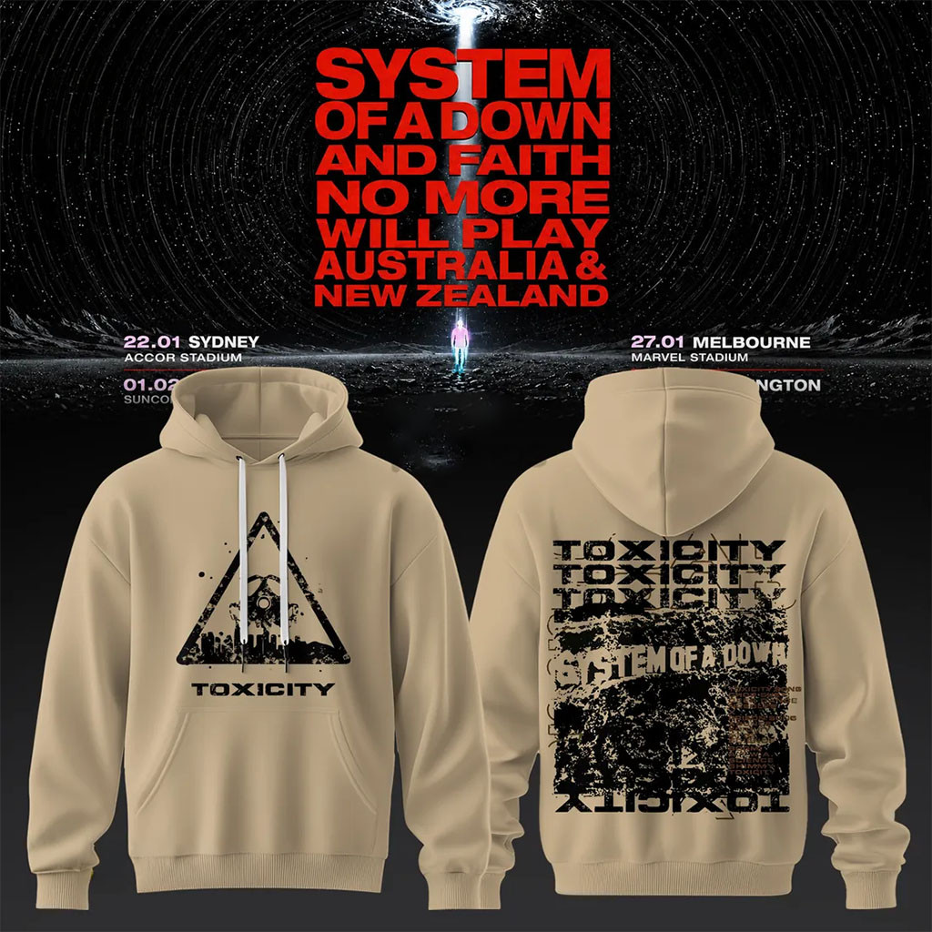 System Of A Down Australia Tour 2027 Hoodie Toxicity Hoodie SOAD Merch Gift For Band Fans - Kdjoy