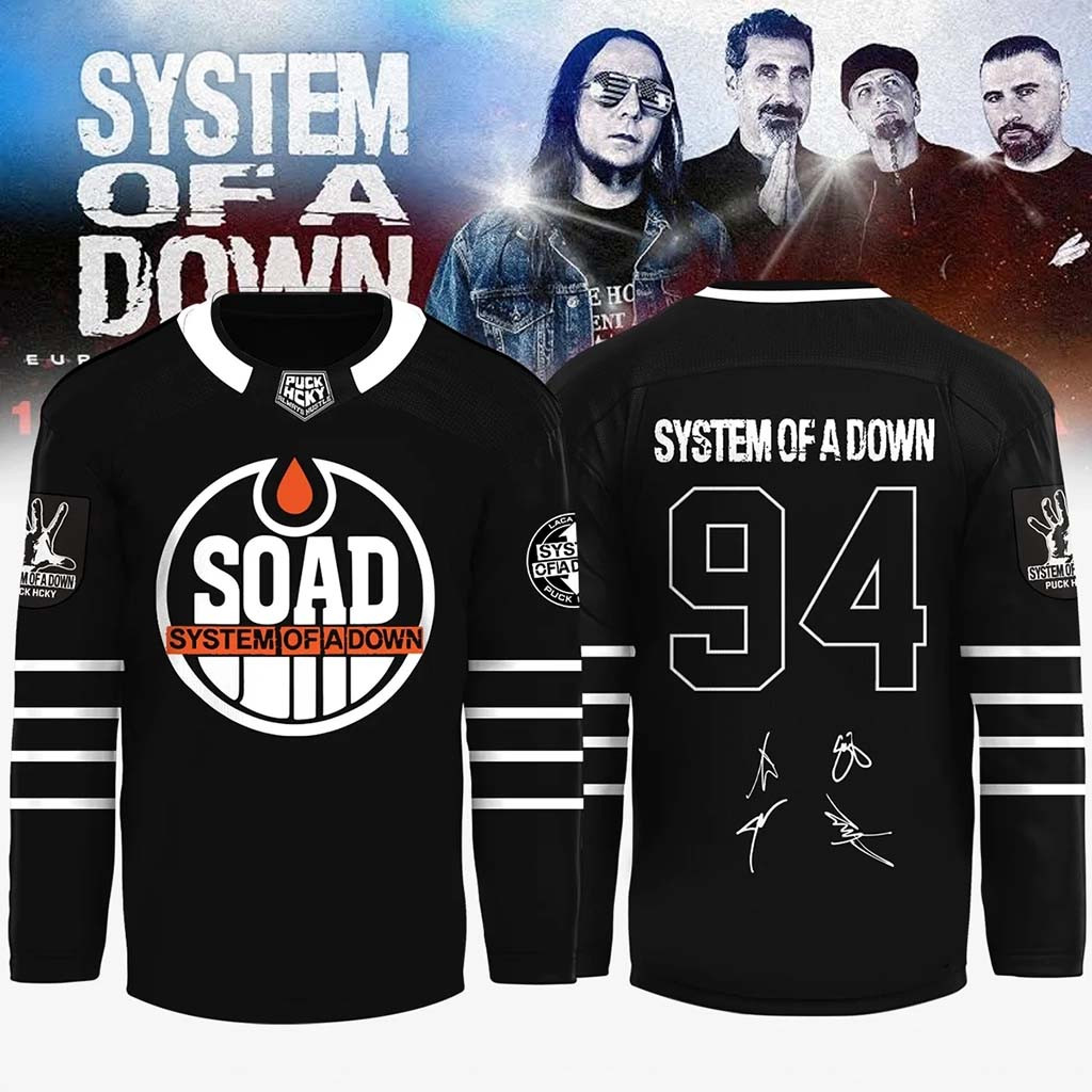 System Of A Down Europe UK Stadium Tour Signed Jersey SOAD Merch Gift For Band Fans - Kdjoy