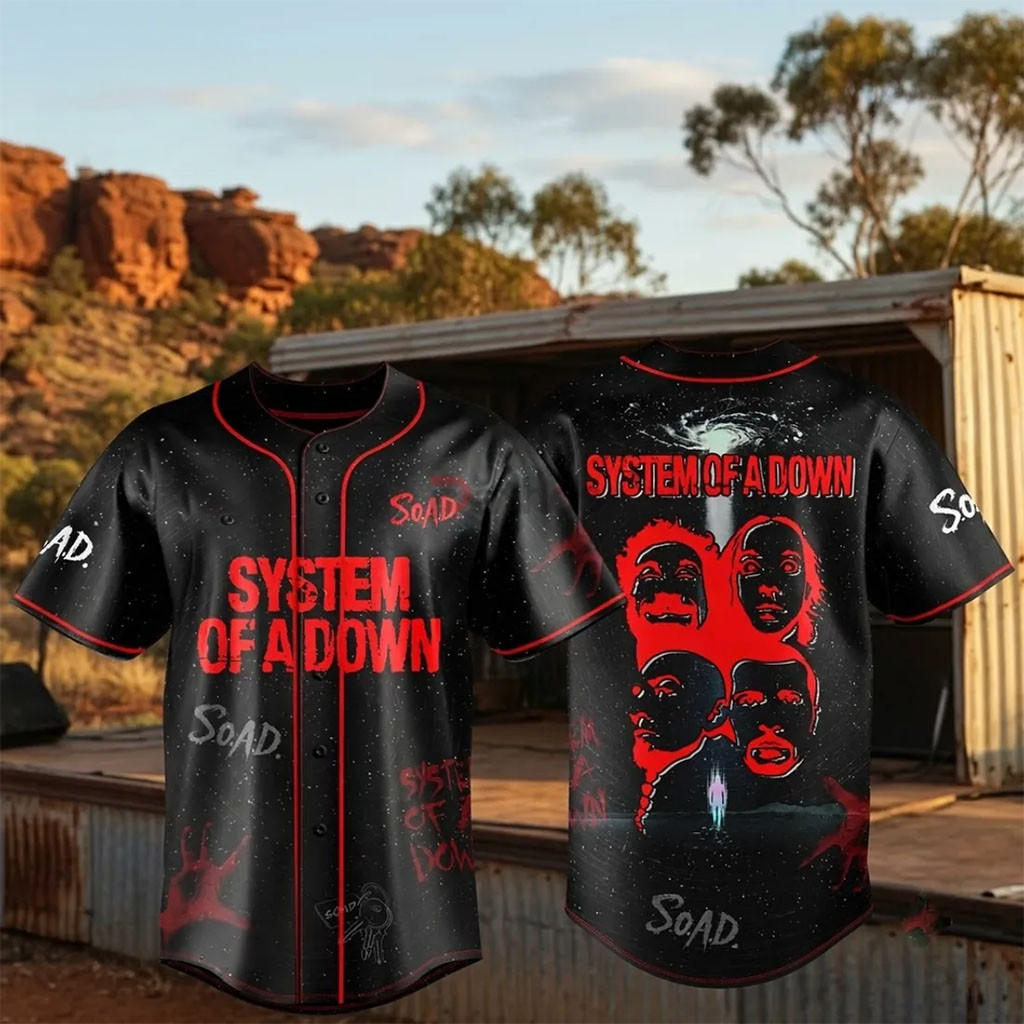 System Of A Down Faith No More Tour Black Baseball Jersey 2026 SOAD Merch Concert Outfits - Kdjoy System Of A Down Faith No More Tour Black Baseball Jersey 2026 SOAD Merch Concert Outfits - Kdjoy