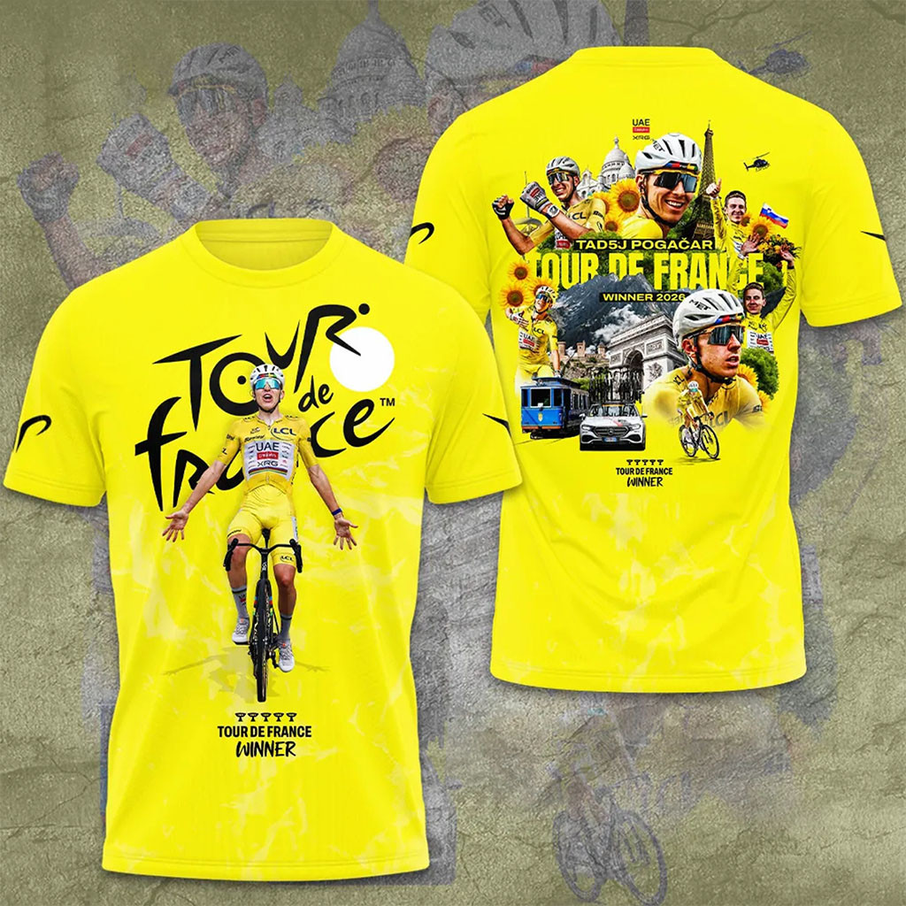 Tadej Pogacar 2026 5x Tour De France Champion Cycling Shirt Tadej Pogacar Merch Fan Gifts - Kdjoy Tadej Pogacar 2026 5x Tour De France Champion Cycling Shirt Tadej Pogacar Merch Fan Gifts - Kdjoy