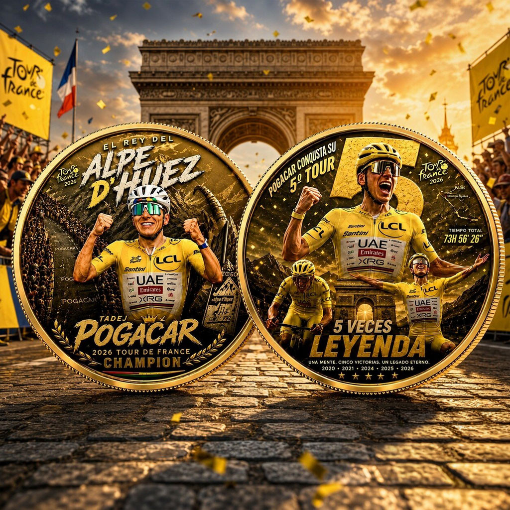 Tadej Pogacar 2026 Tour De France Champion Coin Tadej Pogacar Merch Gifts For Cyclist Fan - Kdjoy Tadej Pogacar 2026 Tour De France Champion Coin Tadej Pogacar Merch Gifts For Cyclist Fan - Kdjoy