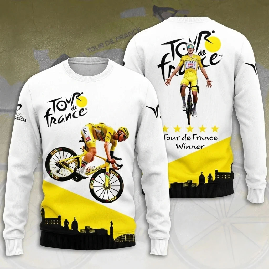 Tadej Pogacar Tour De France Winner Sweatshirt 2026 Tadej Pogacar Merch Gifts For Him - Kdjoy