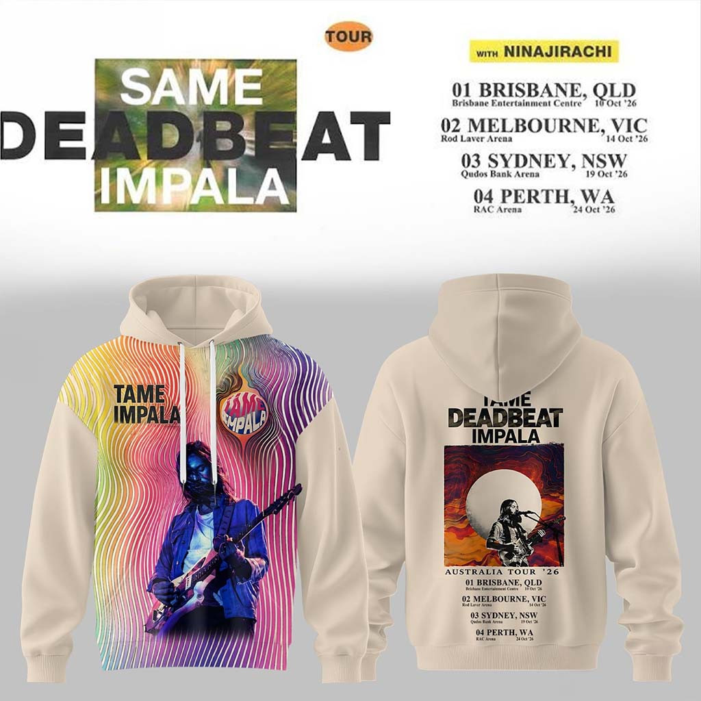 Tame Impala Deadbeat Tour 2026 Hoodie Tame Impala Merch Cool Gifts For Music Lovers - Kdjoy Tame Impala Deadbeat Tour 2026 Hoodie Tame Impala Merch Cool Gifts For Music Lovers - Kdjoy