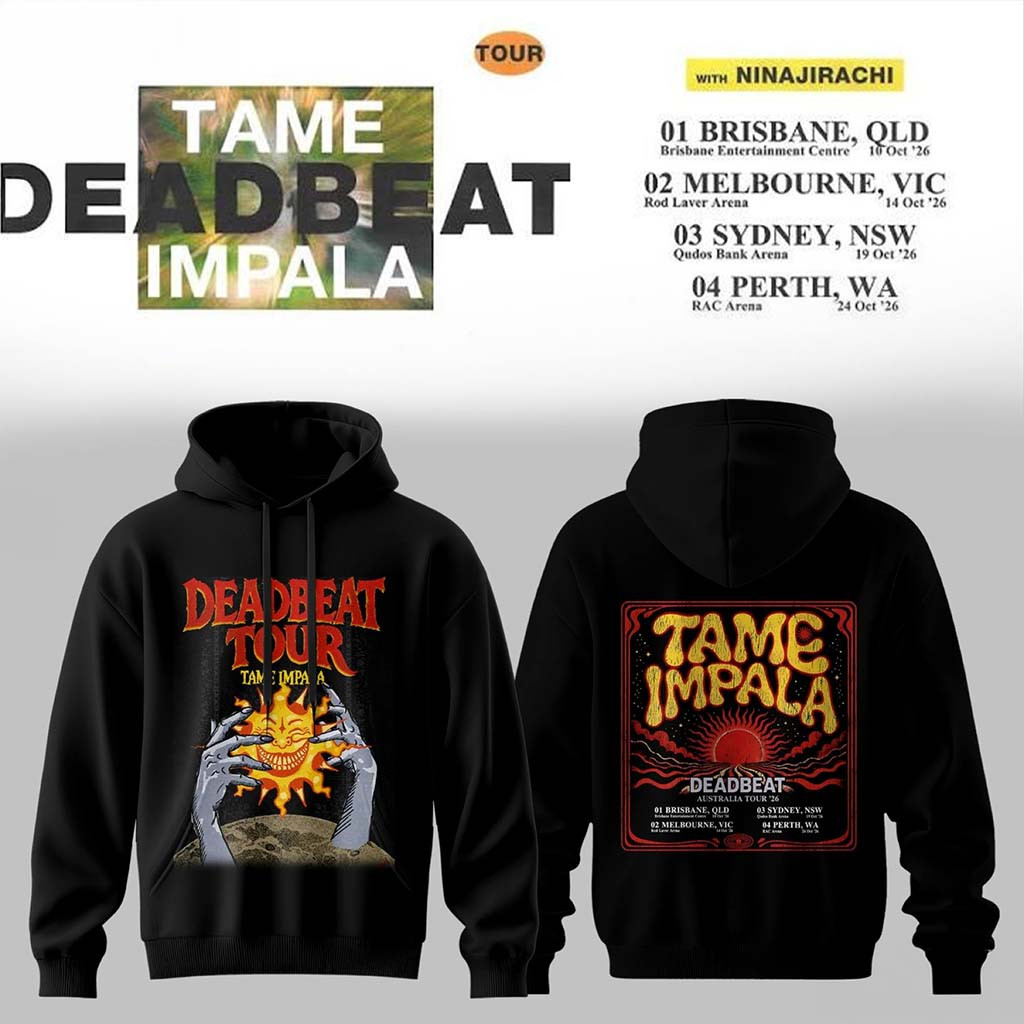 Tame Impala Deadbeat Tour Hoodie Black Tame Impala Merch 2026 Present For Music Lovers - Kdjoy