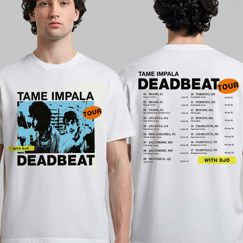 Tame Impala With Djo Deadbeat Tour 2026 T-Shirt Tame Impala Merch Gifts For Friends - Kdjoy Tame Impala With Djo Deadbeat Tour 2026 T-Shirt Tame Impala Merch Gifts For Friends - Kdjoy