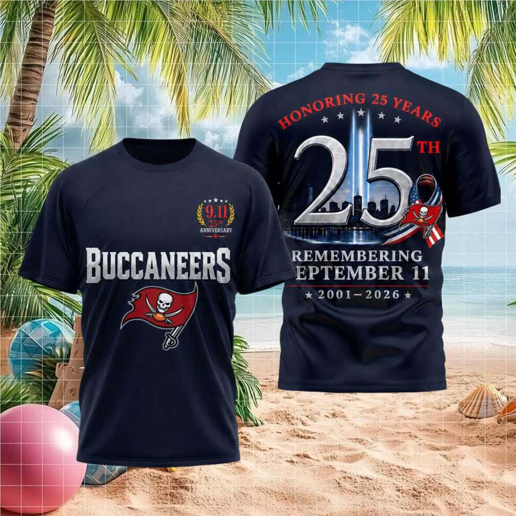 Tampa Bay Buccaneers 25th Anniversary September 11 Shirt 2026 Buccaneers Merch Patrotic Gifts - Kdjoy Tampa Bay Buccaneers 25th Anniversary September 11 Shirt 2026 Buccaneers Merch Patrotic Gifts - Kdjoy