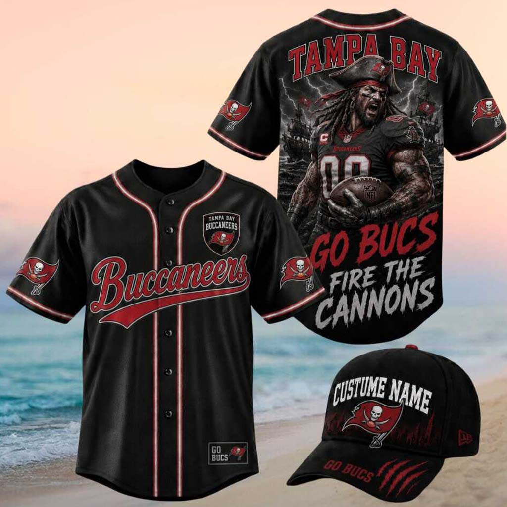 Tampa Bay Buccaneers Fierce Pirate Go Bucs Graphic Baseball Jersey Buccaneers Merch Him Gifts Tampa Bay Buccaneers Fierce Pirate Go Bucs Graphic Baseball Jersey Buccaneers Merch Him Gifts
