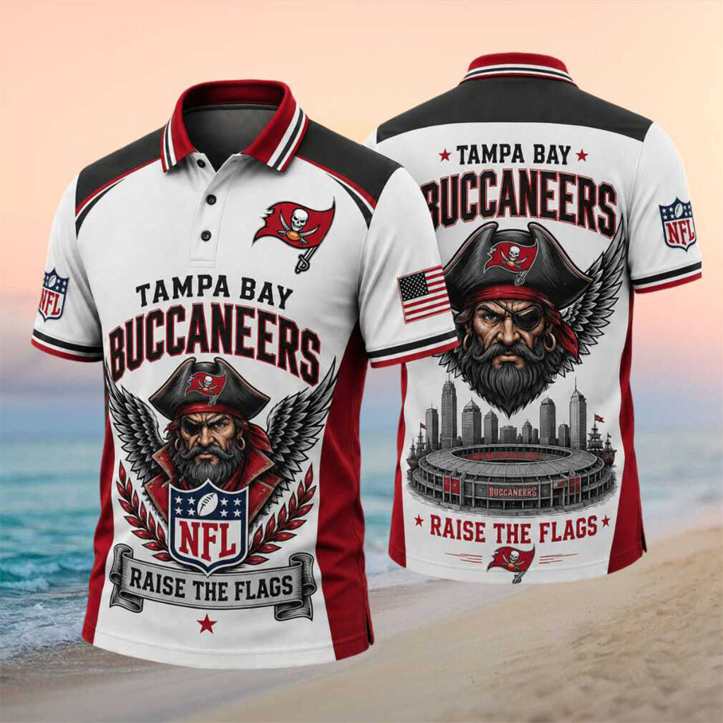 Tampa Bay Buccaneers Football Pirate Skull Polo Shirt Buccaneers Merch Gift For Football Lover - Kdjoy