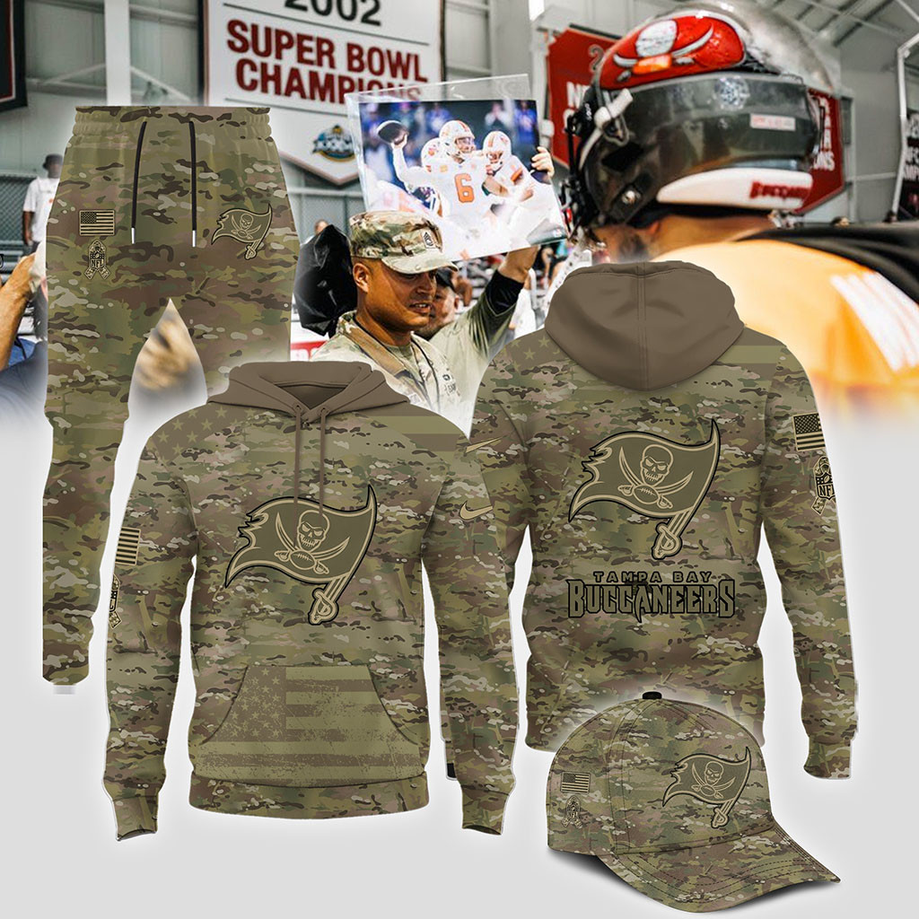 Tampa Bay Buccaneers Military Day 2026 Camo Hoodie Buccaneers Merch Present For Veteran - Kdjoy