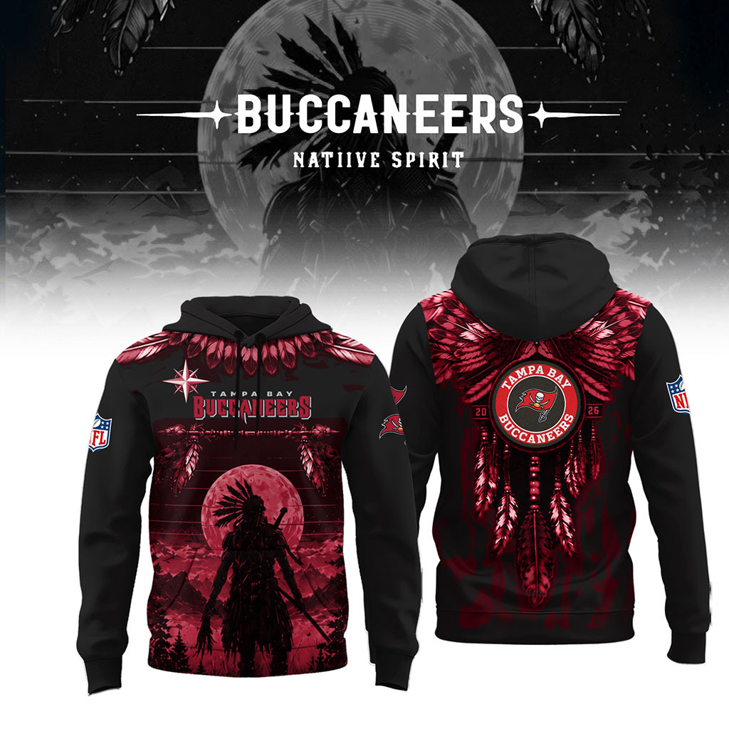 Tampa Bay Buccaneers Native Spirit Heritage Hoodie 2026 Buccaneers Merch Gift For Football Fans - Kdjoy