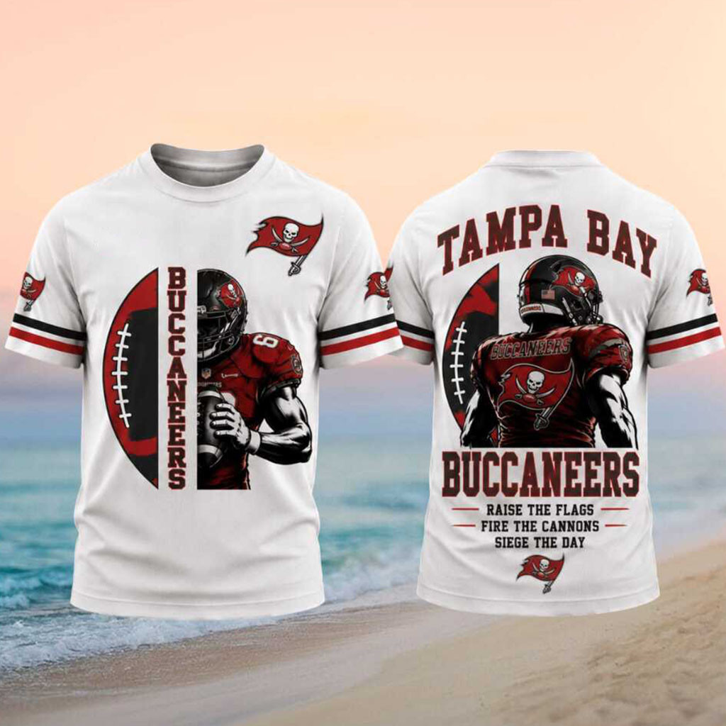 Tampa Bay Buccaneers Siege The Day Skull Flag Graphic Shirt Buccaneers Merch Football Fan Gifts - Kdjoy