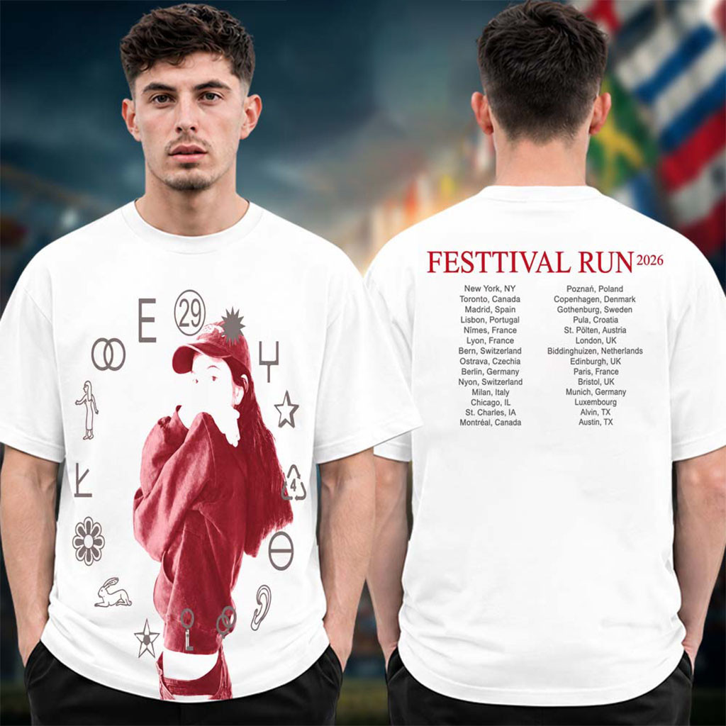 Tate McRae Lollapalooza Merch Festival Run 2026 Photo Tour Dates T-Shirt Lolla Festival Merch - Kdjoy