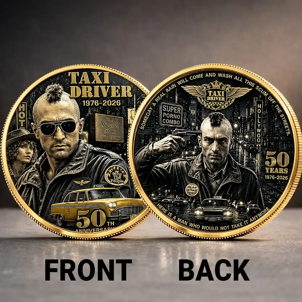Taxi Driver 50th Anniversary Commemorative Coin 2026 Taxi Driver Merch Gift For Brothers - Kdjoy