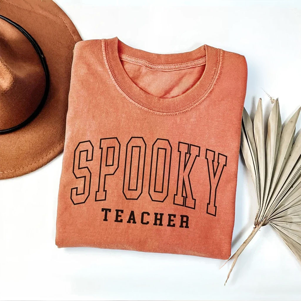 Teacher Halloween Shirt Spooky Teacher Shirt Halloween Clothing Best Gift For Teacher - Kdjoy