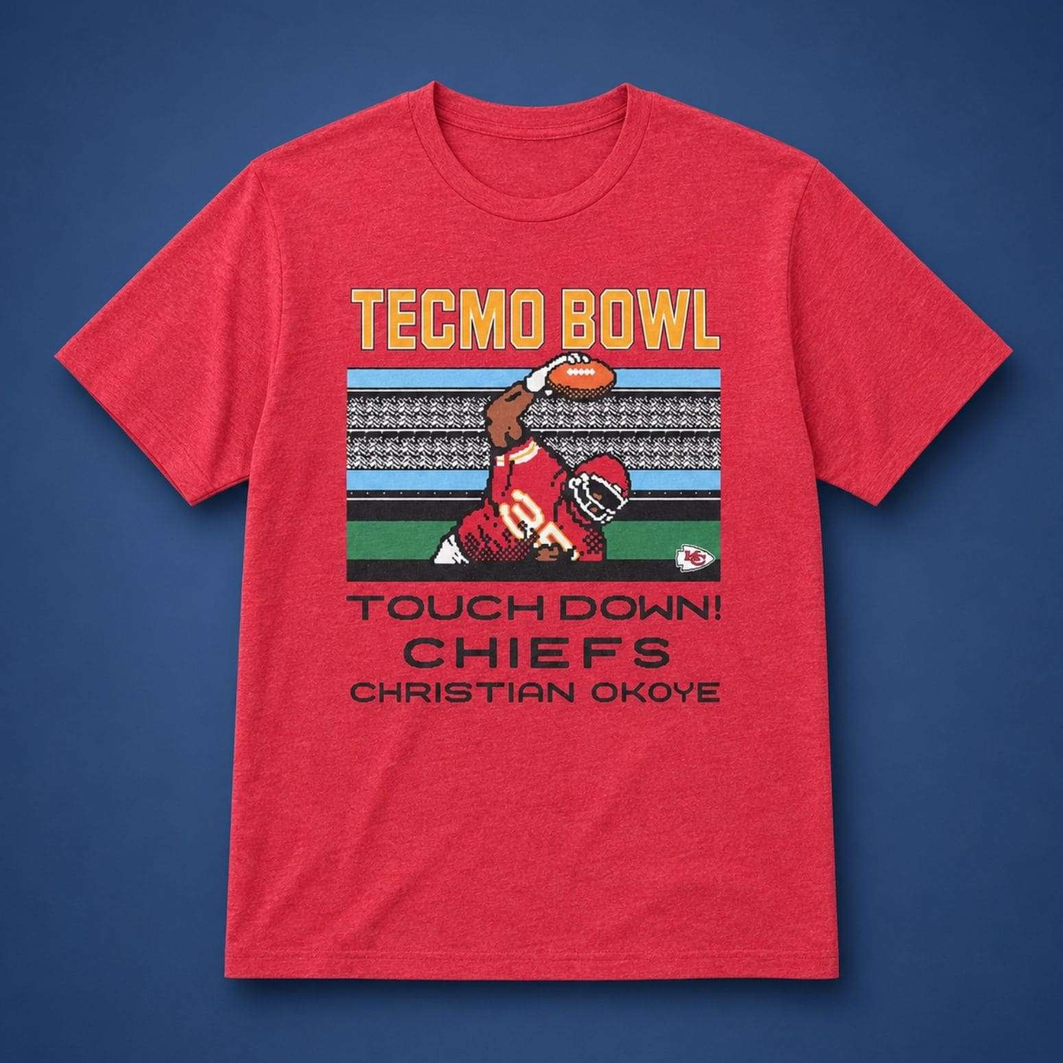 Tecmo Bowl Touchdown Chiefs Christian Okoye Shirt Gift Ideas For Football Fans - Kdjoy
